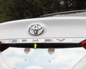 Quality Automotive Accessories 1-Piece Stainless Steel License Bar Above plate accent Trim Toyota Camry 4-Door Sedan 2018-2022