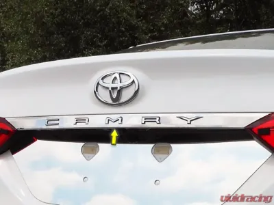 Quality Automotive Accessories 1-Piece Stainless Steel License Bar Above plate accent Trim Toyota Camry 4-Door Sedan 2018-2022 - LB18130
