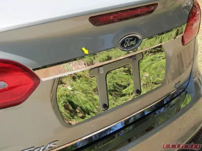 Quality Automotive Accessories 1-Piece Stainless Steel License Bar Above plate accent Trim Ford Focus 4-Door Sedan 2015-2018 - LB55345