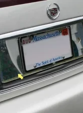 Quality Automotive Accessories 1-Piece Stainless Steel License Plate Bezel Cadillac DeVille 4-Door Sedan 2000-2005                                     - LP40245 - Image 4