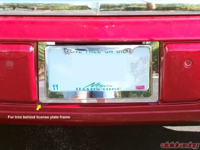 Quality Automotive Accessories 1-Piece Stainless Steel License Plate Bezel Cadillac DTS 4-Door Sedan 2006-2011 - LP46245