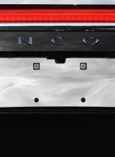 Quality Automotive Accessories 1-Piece Stainless Steel License Plate Bezel Lincoln Navigator 4-Door SUV 2015-2017                                     - LP55655 - Image 4