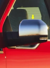 Quality Automotive Accessories 2-Piece Chrome Plated ABS plastic Mirror Cover Set Ford F-150 2-Door 4-Door 2015-2020                                     - MC55307 - Image 3