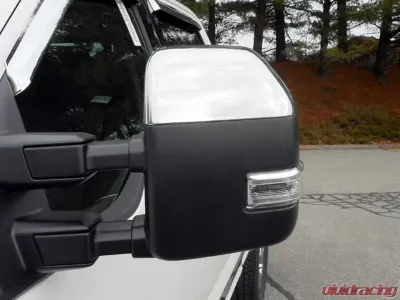 Quality Automotive Accessories 2-Piece Chrome Plated ABS plastic Mirror Cover Set Ford F-250 & F-350 Super Duty 4-Door SUV 2018-2022 - MC57320