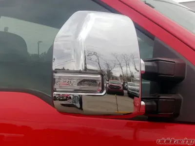 Quality Automotive Accessories 2-Piece Chrome Plated ABS plastic Mirror Cover Set Ford F-250 & F-350 Super Duty 2-Door 4-Door 2017-2022 - MC57322