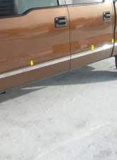 Quality Automotive Accessories 12-Piece Stainless Steel Body Molding Insert Trim Kit Ford F-150 4-Door Crew Cab 6.5' Bed NO Flares 2004-2008                                     - MI44305 - Image 7