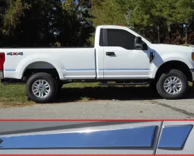 Quality Automotive Accessories 10-Piece Stainless Steel Body Molding Insert Trim Kit Ford F-250 & F-350 Super Duty 2-Door Regular Cab 8' Bed 2017-2022