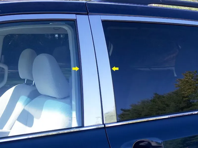 Quality Automotive Accessories 4-Piece Stainless Steel Pillar Post Trim Toyota Sienna 4-Door Minivan 2011-2020 - PP11150