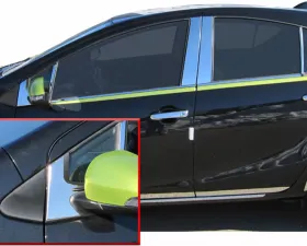 Quality Automotive Accessories 10-Piece Stainless Steel Pillar Post Trim Toyota Prius C 4-Door Hatchback 2012-2019