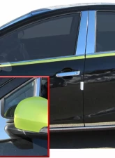 Quality Automotive Accessories 12-Piece Stainless Steel Pillar Post Trim Toyota Prius C 4-Door Hatchback 2012-2019                                     - PP12709 - Image 8