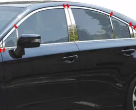 Quality Automotive Accessories 16-Piece Stainless Steel Pillar Post Trim Subaru Legacy 4-Door Sedan 2015-2019