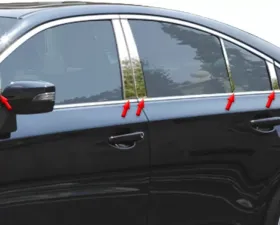 Quality Automotive Accessories 10-Piece Stainless Steel Pillar Post Trim Subaru Legacy 4-Door Sedan 2015-2019