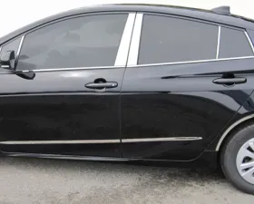 Quality Automotive Accessories 12-Piece Stainless Steel Pillar Post Trim Toyota Prius 4-Door Hatchback 2016-2022