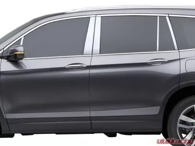 Quality Automotive Accessories 10-Piece Stainless Steel Pillar Post Trim Honda Pilot 4-Door SUV 2016-2022 - PP16263