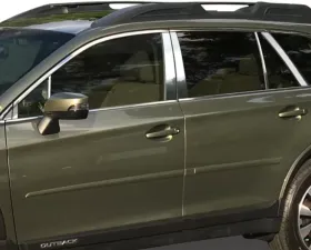 Quality Automotive Accessories 14-Piece Stainless Steel Pillar Post Trim Subaru Outback 4-Door Crossover SUV 2015-2019