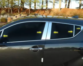 Quality Automotive Accessories 10-Piece Stainless Steel Pillar Post Trim Toyota C-HR 4-Door Crossover SUV 2018-2022