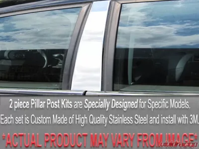 Quality Automotive Accessories 2-Piece Stainless Steel Pillar Post Trim Cadillac Catera 4-Door Sedan 1997-1999 - PP37250