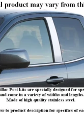 Quality Automotive Accessories 2-Piece Stainless Steel Pillar Post Trim Chevrolet Silverado 2-Door Regular Cab 1999-2006                                     - PP39181 - Image 3