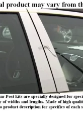 Quality Automotive Accessories 4-Piece Stainless Steel Pillar Post Trim Pontiac Grand Am 2-Door Coupe 1999-2005                                     - PP39273 - Image 3