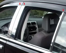 Quality Automotive Accessories 6-Piece Stainless Steel Pillar Post Trim Dodge Caliber 4-Door Hatchback 2007-2012