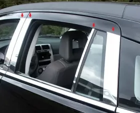 Quality Automotive Accessories 8-Piece Stainless Steel Pillar Post Trim Dodge Caliber 4-Door Hatchback 2007-2012