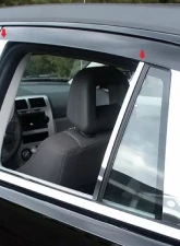 Quality Automotive Accessories 8-Piece Stainless Steel Pillar Post Trim Dodge Caliber 4-Door Hatchback 2007-2012                                     - PP47952 - Image 4