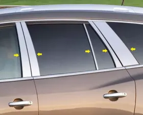 Quality Automotive Accessories 10-Piece Stainless Steel Pillar Post Trim Buick Enclave 4-Door SUV 2008-2012