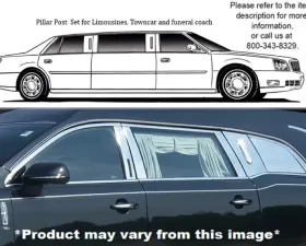 Quality Automotive Accessories 10-Piece Stainless Steel Pillar Post Trim Lincoln MKT Eagle Icon Hearse 2010-2020