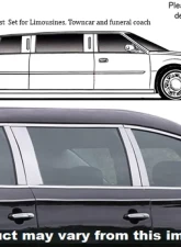 Quality Automotive Accessories 10-Piece Stainless Steel Pillar Post Trim Cadillac XTS Accubuilt Hearse Limousine 2013-2019                                     - PP53222 - Image 3
