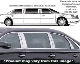 Quality Automotive Accessories 10-Piece Stainless Steel Pillar Post Trim Cadillac XTS 6-Door Eagle Limousine 2013-2019