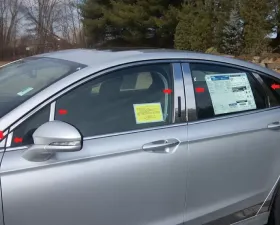 Quality Automotive Accessories 12-Piece Stainless Steel Pillar Post Trim Ford Fusion 4-Door Sedan 2013-2020