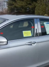 Quality Automotive Accessories 12-Piece Stainless Steel Pillar Post Trim Ford Fusion 4-Door Sedan 2013-2020                                     - PP53392 - Image 4