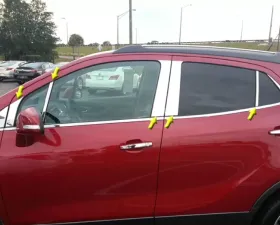 Quality Automotive Accessories 10-Piece Stainless Steel Pillar Post Trim Buick Encore 4-Door SUV 2013-2022