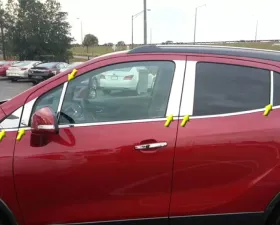 Quality Automotive Accessories 12-Piece Stainless Steel Pillar Post Trim Buick Encore 4-Door SUV 2013-2022