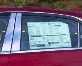 Quality Automotive Accessories 6-Piece Stainless Steel Pillar Post Trim Cadillac CTS 4-Door Sedan 2014-2019