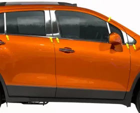 Quality Automotive Accessories 12-Piece Stainless Steel Pillar Post Trim Chevrolet Trax 4-Door SUV 2015-2022