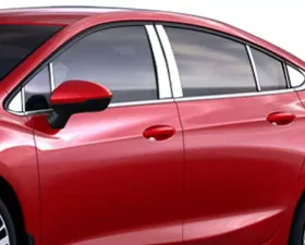 Quality Automotive Accessories 16-Piece Stainless Steel Pillar Post Trim Chevrolet Cruze 4-Door Sedan L and LS Models 2016-2019