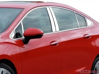 Quality Automotive Accessories 16-Piece Stainless Steel Pillar Post Trim Chevrolet Cruze 4-Door Sedan LT Model 2016-2019 - PP56149