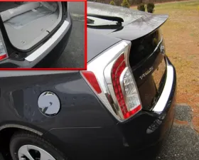 Quality Automotive Accessories 1-Piece Stainless Steel Rear Bumper Trim Accent Toyota Prius 4-Door Hatchback 2010-2015