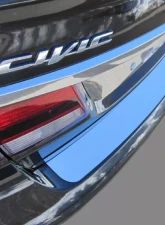 Quality Automotive Accessories 1-Piece Stainless Steel Rear Bumper Trim Accent Honda Civic 4-Door Sedan 2012-2015                                     - RB12214 - Image 3