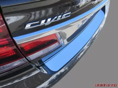 Quality Automotive Accessories 1-Piece Stainless Steel Rear Bumper Trim Accent Honda Civic 4-Door Sedan 2012-2015 - RB12214
