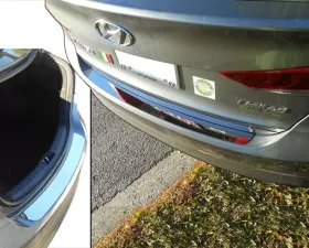 Quality Automotive Accessories 1-Piece Stainless Steel Rear Bumper Trim Accent Hyundai Elantra 4-Door Sedan 2017-2018