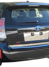 Quality Automotive Accessories 1-Piece Stainless Steel Rear Deck Trim Trunk Lid Accent Toyota Prius V 4-Door Hatchback 2012-2017                                     - RD12700 - Image 6