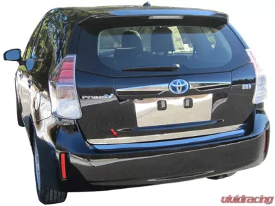 Quality Automotive Accessories 1-Piece Stainless Steel Rear Deck Trim Trunk Lid Accent Toyota Prius V 4-Door Hatchback 2012-2017 - RD12700