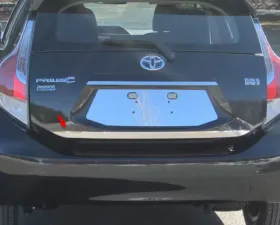 Quality Automotive Accessories 1-Piece Stainless Steel Rear Deck Trim Trunk Lid Accent Toyota Prius C 4-Door Hatchback 2012-2019