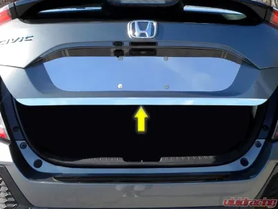 Quality Automotive Accessories 1-Piece Stainless Steel Rear Deck Trim Trunk Lid Accent Honda Civic 4-Door Hatchback 2016-2021 - RD16214