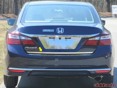 Quality Automotive Accessories 1-Piece Stainless Steel Rear Deck Trim Trunk Lid Accent Honda Accord 4-Door Sedan 2016-2017 - RD16281