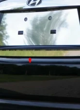 Quality Automotive Accessories 1-Piece Stainless Steel Rear Deck Trim Trunk Lid Accent Hyundai Accent 4-Door Sedan 2006-2011                                     - RD27365 - Image 4