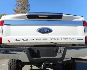 Quality Automotive Accessories 1-Piece Stainless Steel Tailgate Accent Trim Ford F-250 & F-350 Super Duty 2-Door 4-Door Regular Cab 8' Bed 2017-2022