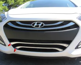 Quality Automotive Accessories 2-Piece Stainless Steel Front Grille Accent Trim Hyundai Elantra 4-Door GT Hatchback 2013-2015